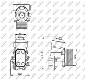 WILMINK GROUP wg1720095 -  масляный радиатор, двигательное масло